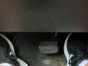 Pedal Pumping in Black Nike Sneakers Kia Sorento