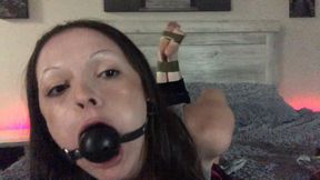 Gagged and Bound: Dirty Socks, Ball Gag, and Tape Torment 🥵😈