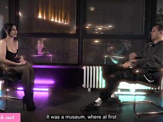 Jeny Smith and Nashidni in a movie scene speaking about sex, pranks, and threesomes