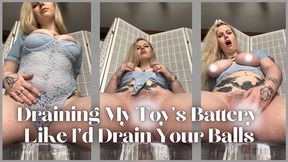 Draining My Toy's Battery Like I'd Drain Your Balls - Dessa Cado - Dildo Riding - Orgasms - Rose - Masturbation