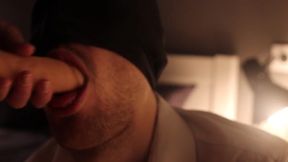 Femdom strapon pegging hands free cumshot prostate milking