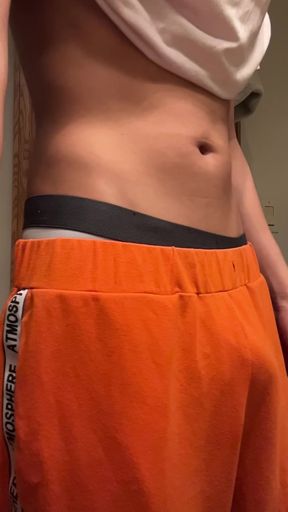 Orange sweatpants