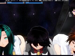 3D MANGA ORGY three beauties cum with you