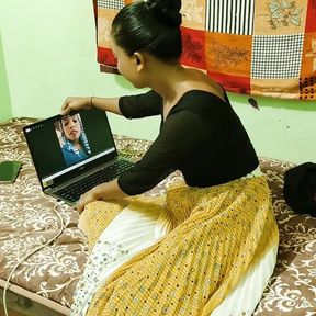 indian desi porn star sanjana calling her boyfriend to fucked with huge cock when she is alone in home