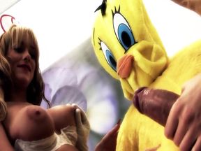 Sexy Disguises Scene-2_two Busty Blondes Megan Coxxx&amp;antonia Deona in Doctor's Lingerie Fucking in a Threesome