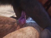 Gay Lion & Wolf Fuck By The Beach and Make Lots of Cum (Furry Orgasm In Mouth) / Wild Life Furries