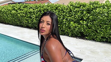 Mariana Matrix Gets Fucked by Jmac's Big Dick by the Pool