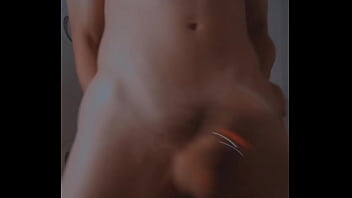 I twist my big pierced cock