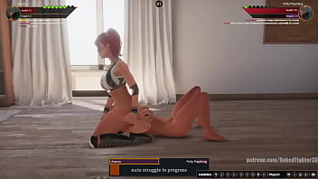 Aleena VS Polly Plaything (Naked Fighter3D)
