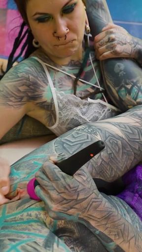 2 Heavy Tattoo Girls Get Ass Fucked by a Big Dick