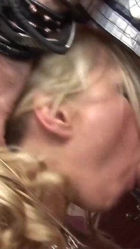 Unforgettable moment from "Busty blonde milf in white lingerie and big boobs chokes on a cock and takes it deep inside"