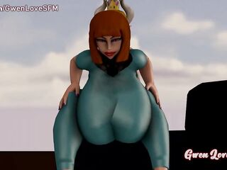 SFM Bowsette & Tsunade Futas getting willing to screw Madeline.(HD)