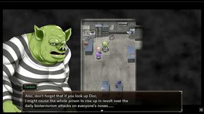 karryn s prison [pornplay hentai game] ep.13 a good prison monster and bbc blowbang