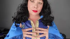 Vault Girl Kisses POV with red Lips and Cleavage Tease