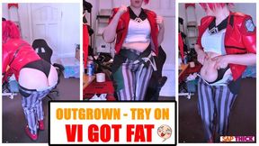 TOO FAT for MY VI Cosplay. Fatty gained too much weight & had too many cupcakes!