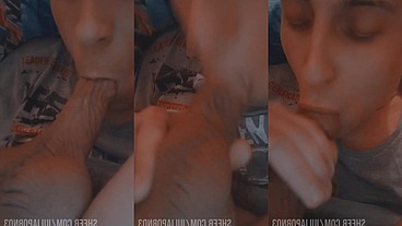 Juliaporno3 Self-sucking of a big tattooed dick