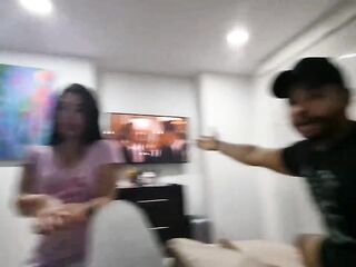 Clip night with my most good ally and her stepbrothers ends in an fuckfest and cum in my twat - ALEJANDRA PALACIOS