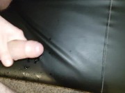 Pissing the carpet and cum hard