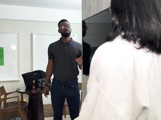 The motel technician came into my room to fix the TV and I ended up getting 23cm in the butt