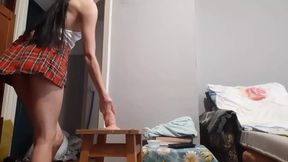 Hot Sex with Stepmother and Stepdaughter with Dildo and Cunnilingus