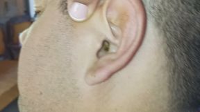 Oreja en primer plano. Fetiche close-up