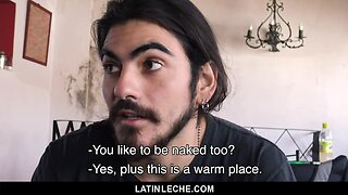 Hot latino hunk receives a messy facial in latinleche cumshot adventure