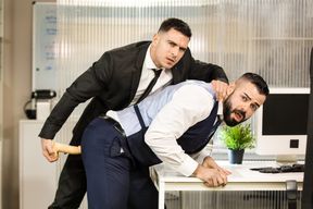 Defiant drilling for a real hot ass at work