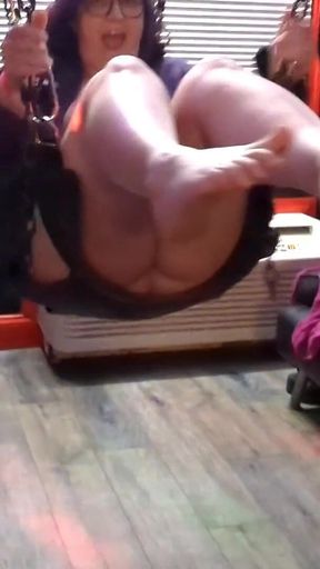 Hot Wife Still as Energy After Her Date on the Sex Swing