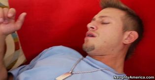 Sarah Vandella fucking in the living room with her tits