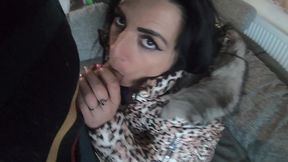 milfycalla face fucking and cumming over my glossy puffer jacket linner