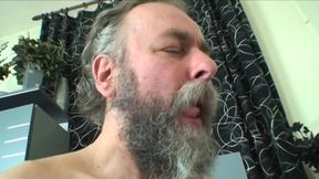 Old grandpa finds out his stepgranddaughter watching a porn movie