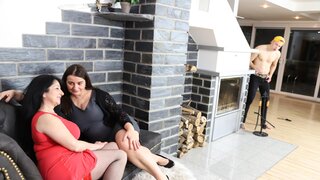 Two fat whores take that young dick in their holes today