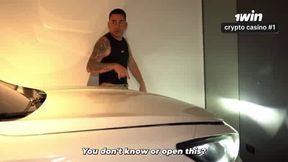 Jean Paulx, mechanic pummels big-chested dark haired milf Lina Henao in her husband's car, steaming latina action!