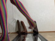 Sissy CD in Chastity, Milked Dry, Handsfree Sissygasms, Huge Dildos, Big Mess, Cleanup, Rainbow, Sto