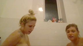 Taylor and Lucy Clean Up Their Act in a Sexy Bubble Bath!