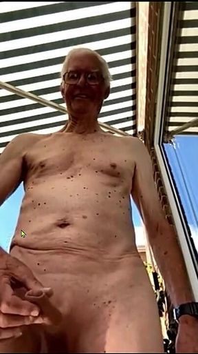 Naked Outdoors for Web Show Cum Shot