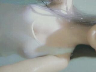 Just a wicked student taking a hot shower with white shirt concupiscent as fuck