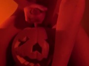 Femboy fucks a pumpkin (among other things) for your enjoyment.