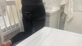 Milky Gym girl was fucking in her bathroom after sport 4K