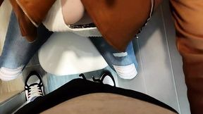 Teaching the student, sucking cock&#x1F346; in bathroom: POV horny&#x1F975; college girl and teacher's dick&#x1F346; in her mouth.