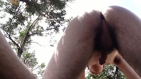 Self spanking outside