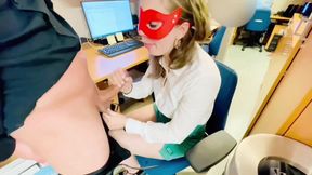 Office Cum Eating, Day at the Office, Soda Blowjob and Cum, Cheating Wife Sucks Boss Dick and Eats His Cum