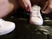 4K - Quick sex with white fetish Puma sneakers until i cum