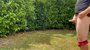 Pissing in the garden