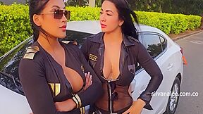 Mariana Martix And Silvana Lee Are Big Asses Latinas Officers And Arrest A Big Black Cock 15 Min