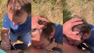 Dago Throat gets wild in the great outdoors with deep throat and a mouthful of cum