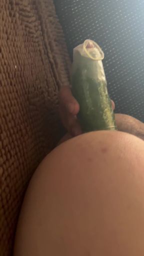 Fisting my asshole with cucumber