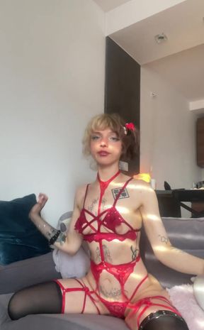 Cute Petit Teen with Beautiful Lingerie on