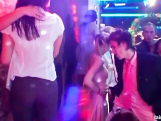 Superb excited brides suck large jocks in public