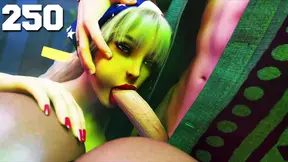 College GF gets face fucked by big white cock in 3D